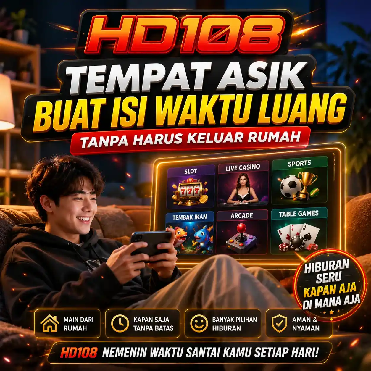HD108: Tempat Asik Buat Isi Waktu Luang Tanpa Harus Keluar Rumah