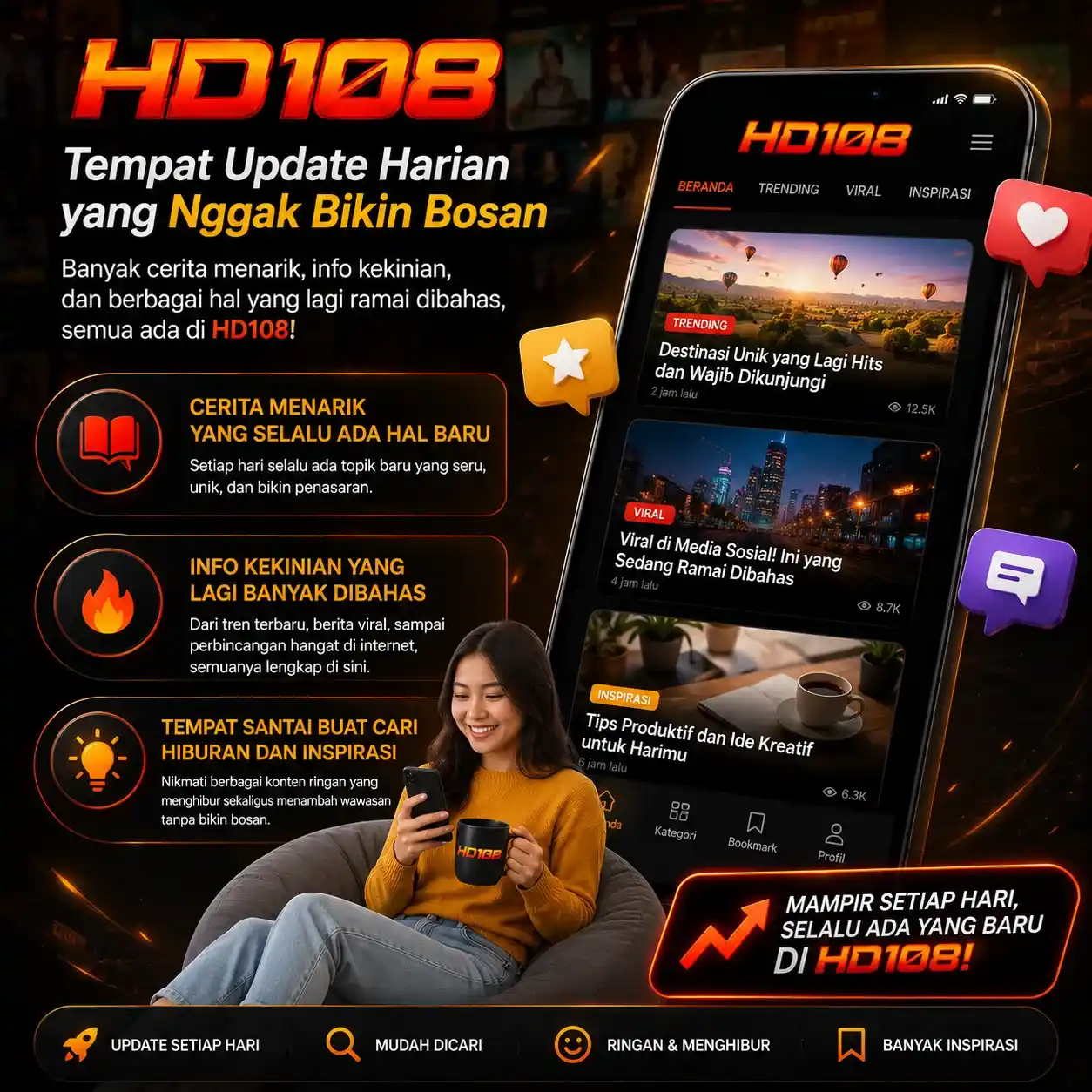 HD108 | Tempat Update Harian yang Nggak Bikin Bosan