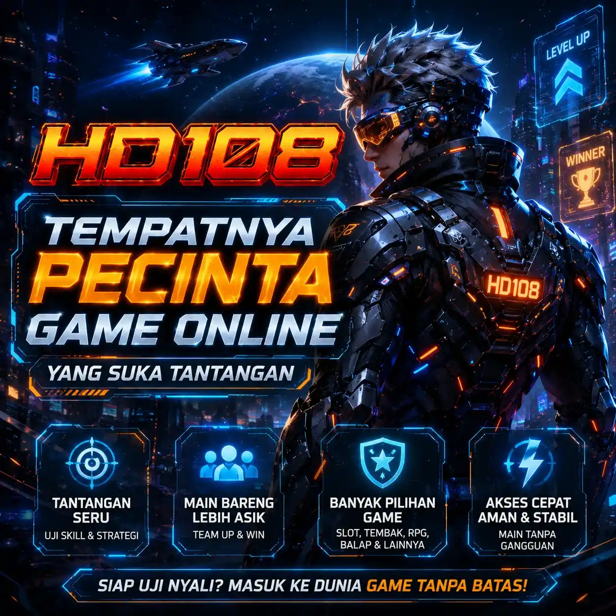 HD108 | Tempatnya Pecinta Game Online yang Suka Tantangan